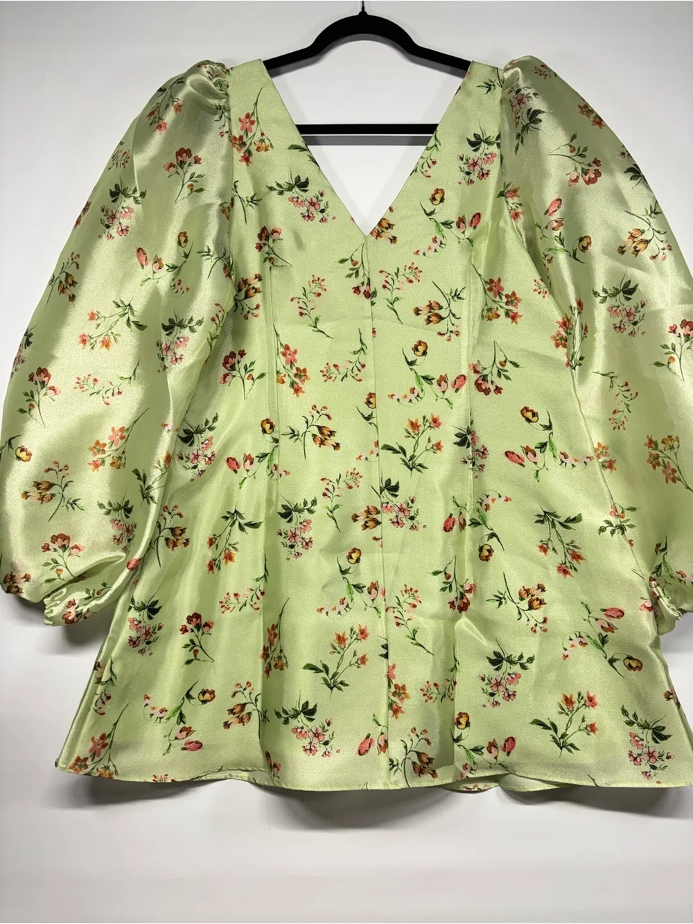 ✨BHLDN Samantha Long-Sleeve Organza Mini Dress Size L